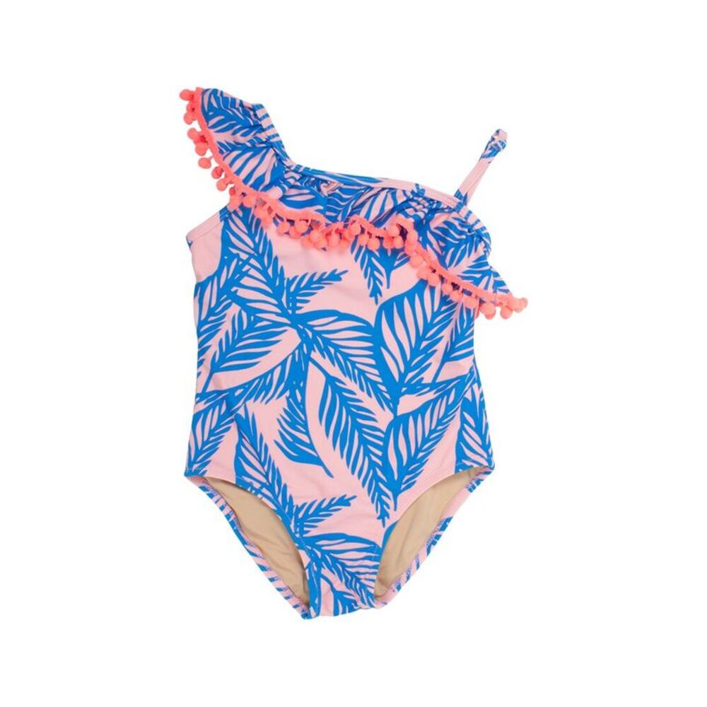 Shade Critters Girls One-Shoulder Swimsuit, Blue